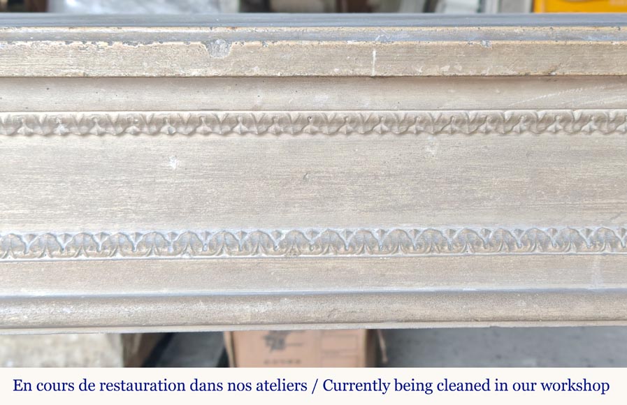 Louis XVI style stone mantel-1