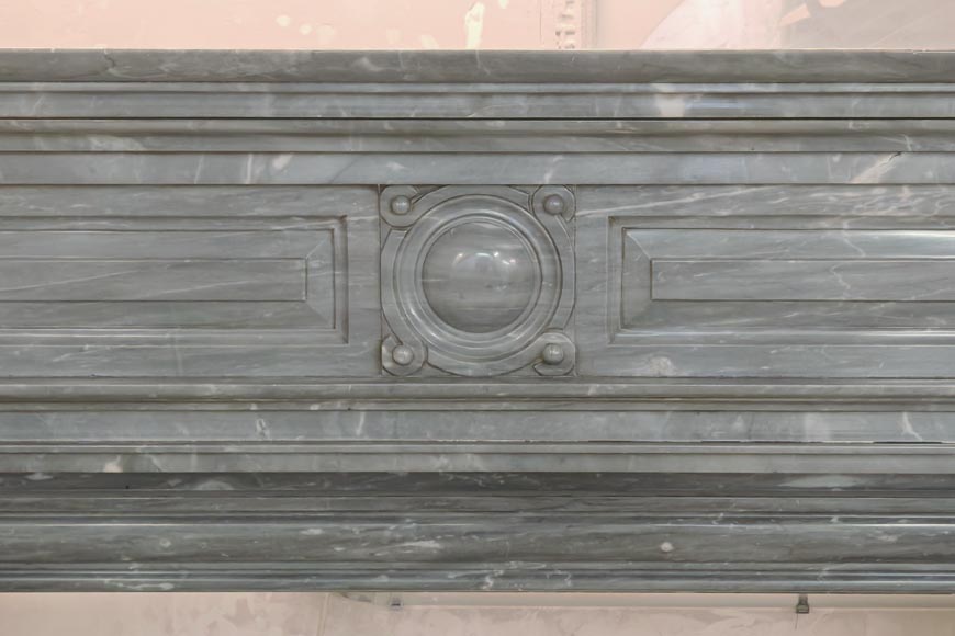 Napoleon III style mantel with detached columns in Turquin marble-1