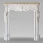 Small Louis XV mantel in Carrara marble