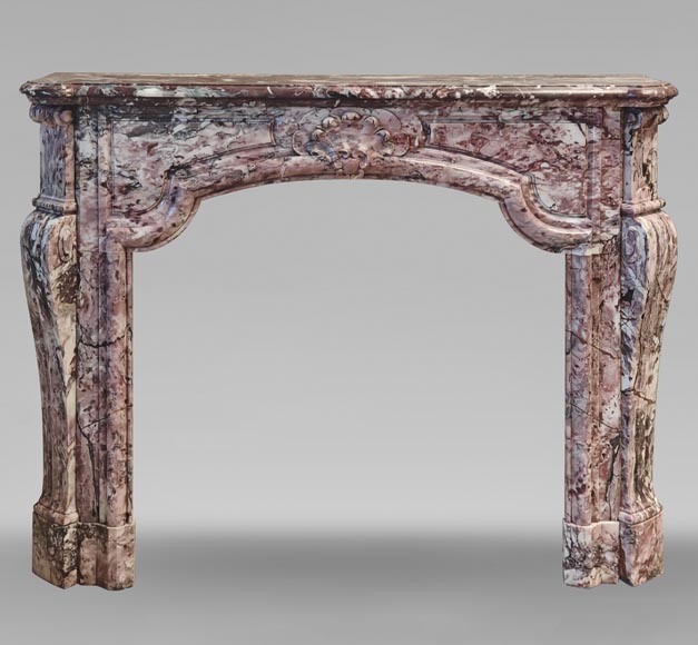 Fleur de Pécher pink marble Louis XV mantel-0