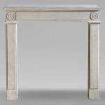 Small Louis XVI style stone fireplace mantel