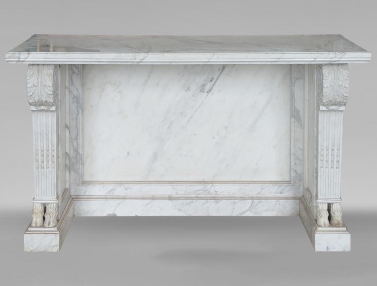 Louis XVI marble console with goat's feet-0