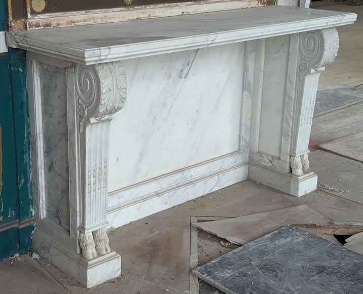 Louis XVI marble console with goat's feet-1