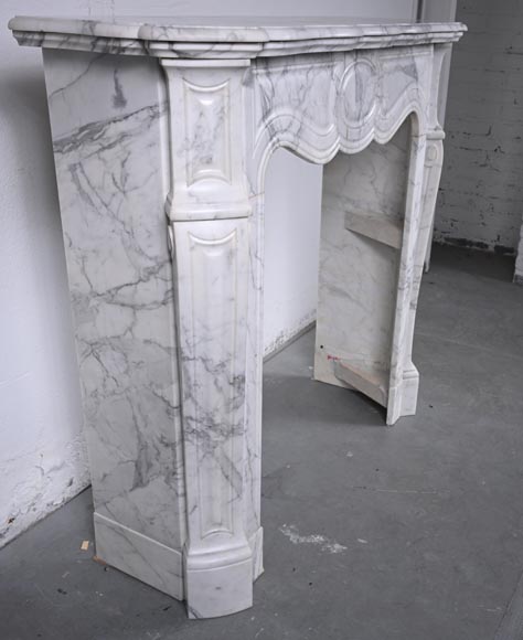 Louis XV style mantel in Arabescato marble-2