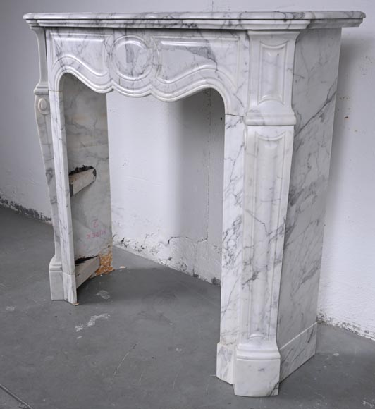 Louis XV style mantel in Arabescato marble-5