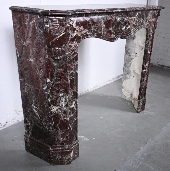 Louis XV style mantel in Levanto marble-2