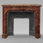 Louis XIV style mantel carved in Breche Sanguine