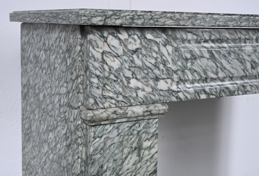 Louis XVI style mantel in Vert d'Estours marble-3
