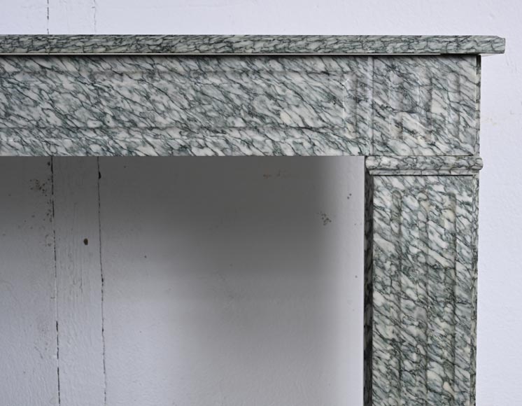 Louis XVI style mantel in Vert d'Estours marble-6