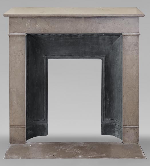 Louis XVI style mantel in Lunel marble-0