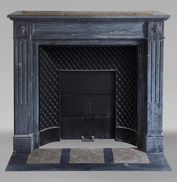 Louis XVI mantel in Turquin marble-0