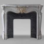 Louis XV style mantel in Carrara marble