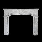 Large Regency-Style Mantelpiece in Veined Carrara Marble