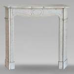 Louis XV style Pompadour mantel in Carrara marble