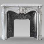 Louis XV style mantel in Carrara marble