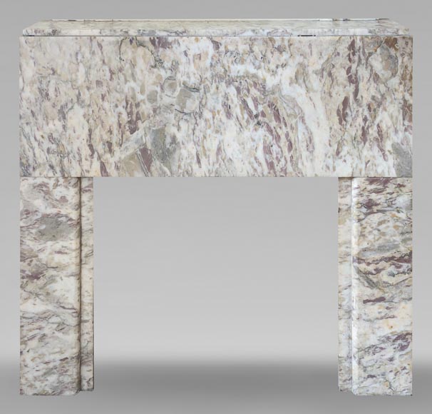 Art Deco mantel in coloured marble-0