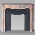 Louis XV style Pompadour mantel in Enjugerais marble