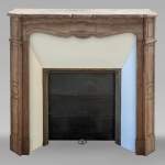 Louis XV style Pompadour mantel in Lunel marble