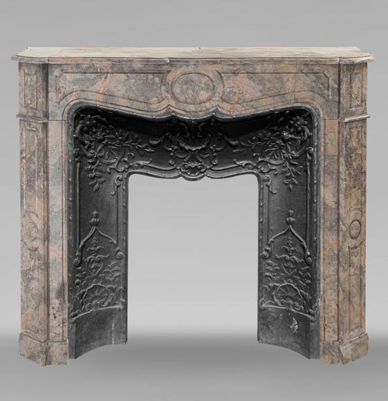 Louis XV style Pompadour mantel in Enjugeraist marble-0