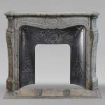 Louis XV style Pompadour mantel in blue marble