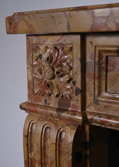 Small Louis XVI style mantel carved in Aleppo Breche-4