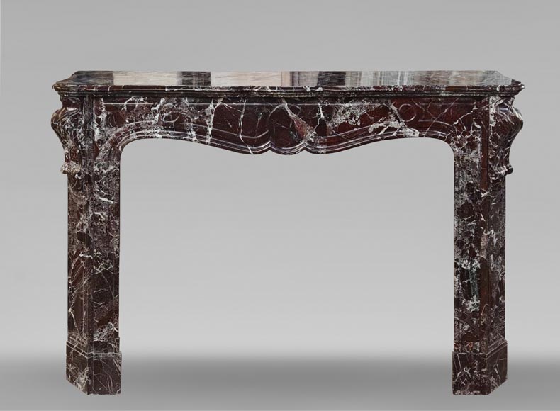 LXV style mantel carved in Levento marble-0