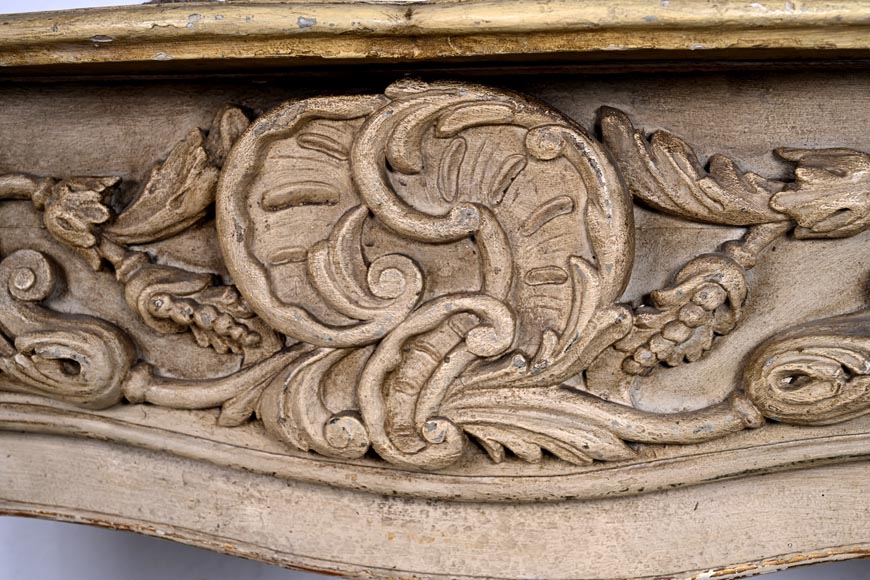 Carved wooden fireplace with putti decoration – Late 18th century-1